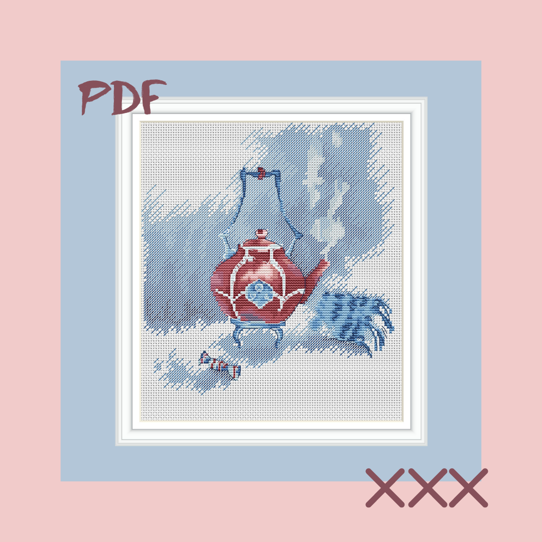 Схема для вышивки крестом "Теплая зима"