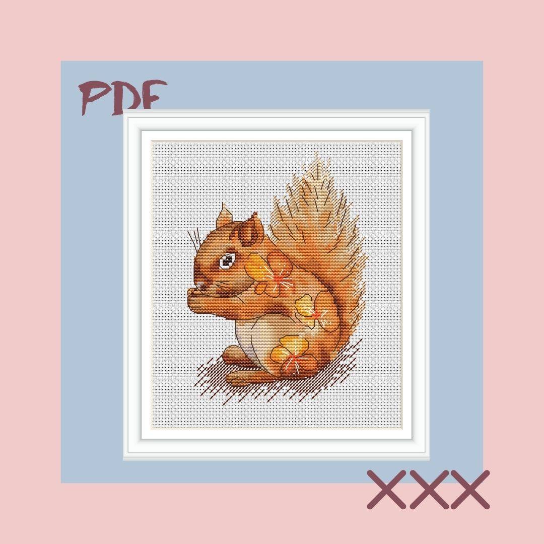 Схема для вышивки крестом "Бельчонок"