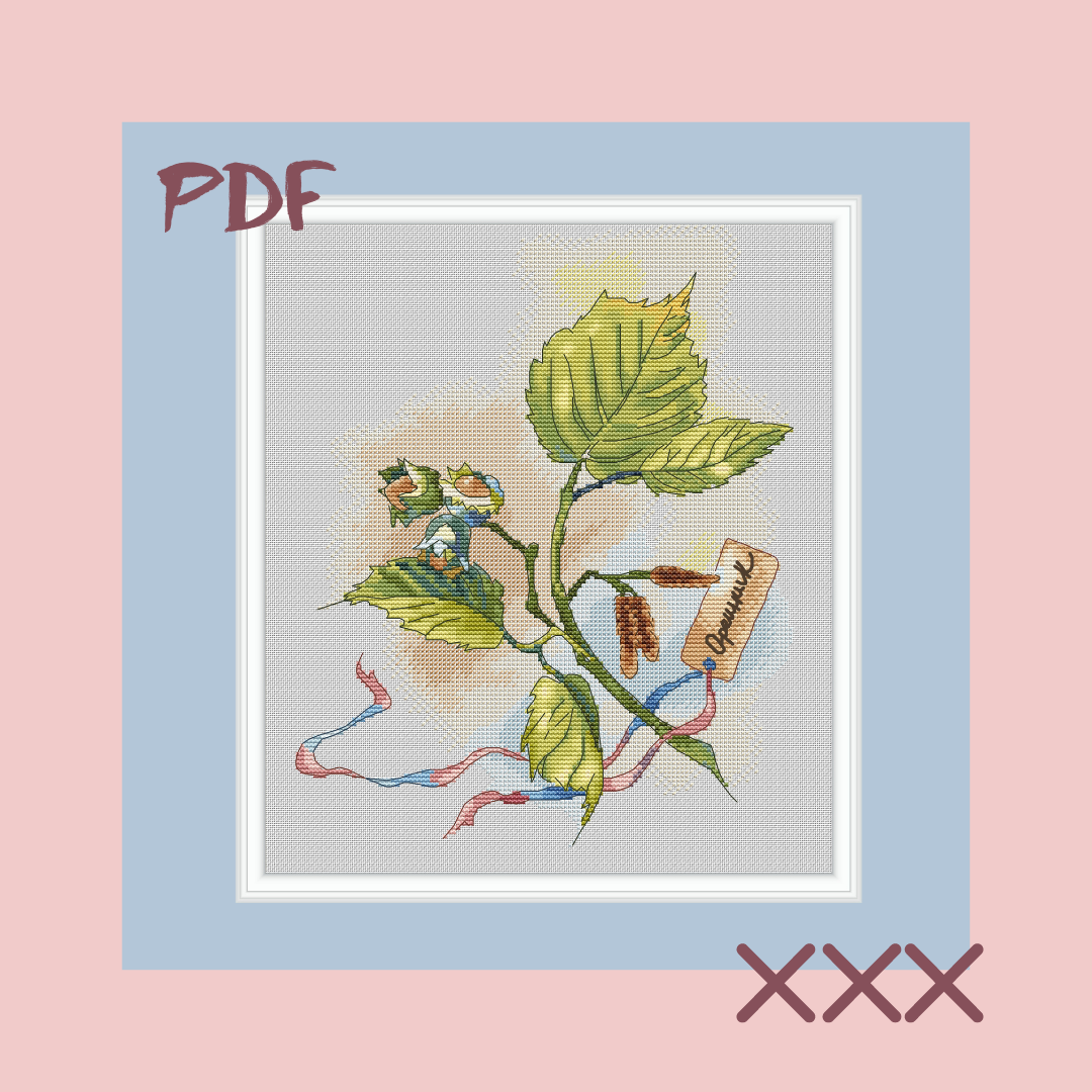 Схема для вышивки крестом "Орешник"