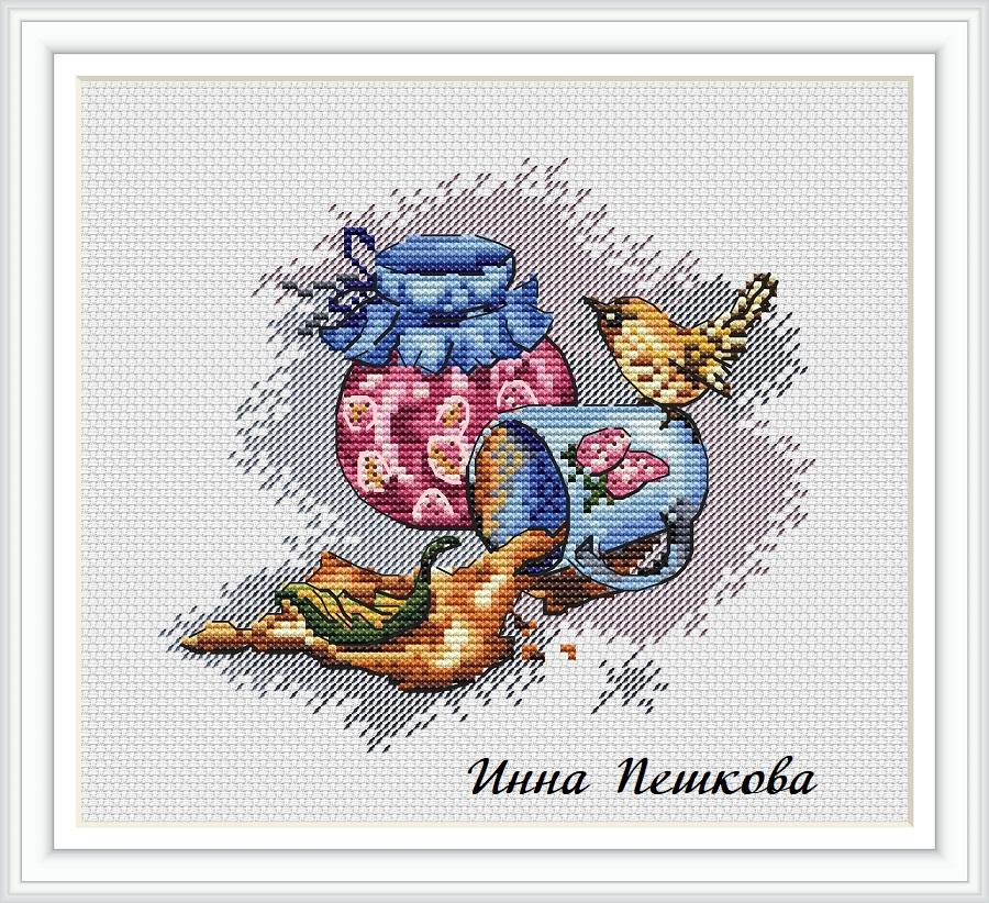 Набор для вышивки крестом "Баночка варенья"