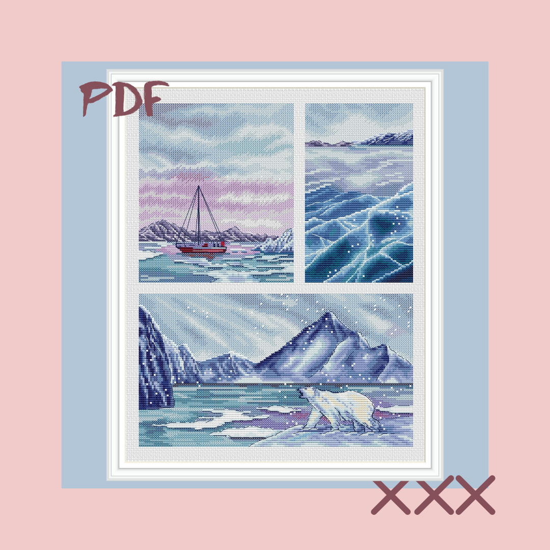 Схема для вышивки крестом "Сила севера"