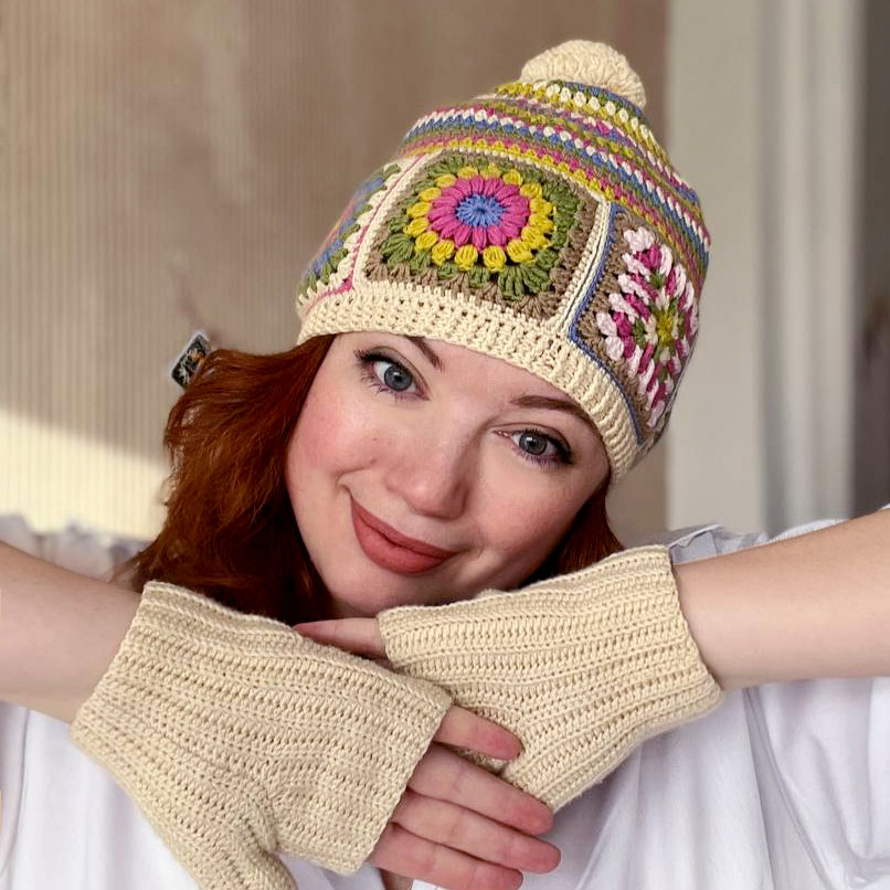 Видео мастер-класс "Шапка квадраты"