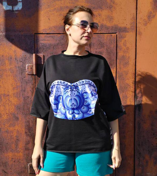 Футболка-трансформер оверсайз "Корсет"