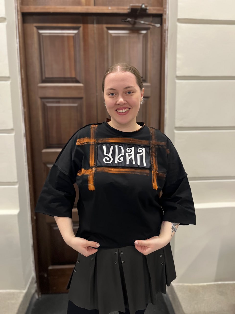 Футболка оверсайз с надписями "Урал" (новинка - окрашивание хлором)