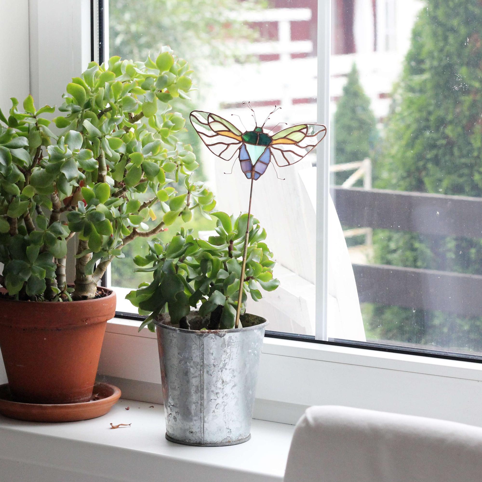 BLUE BUG .mini | Stained Glass Pattern