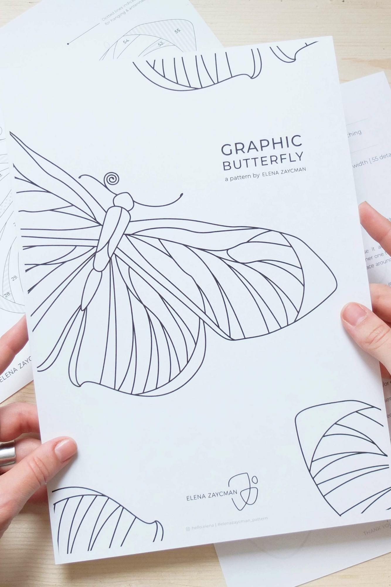 GRAPHIC BUTTERFLY | Stained Glass Pattern