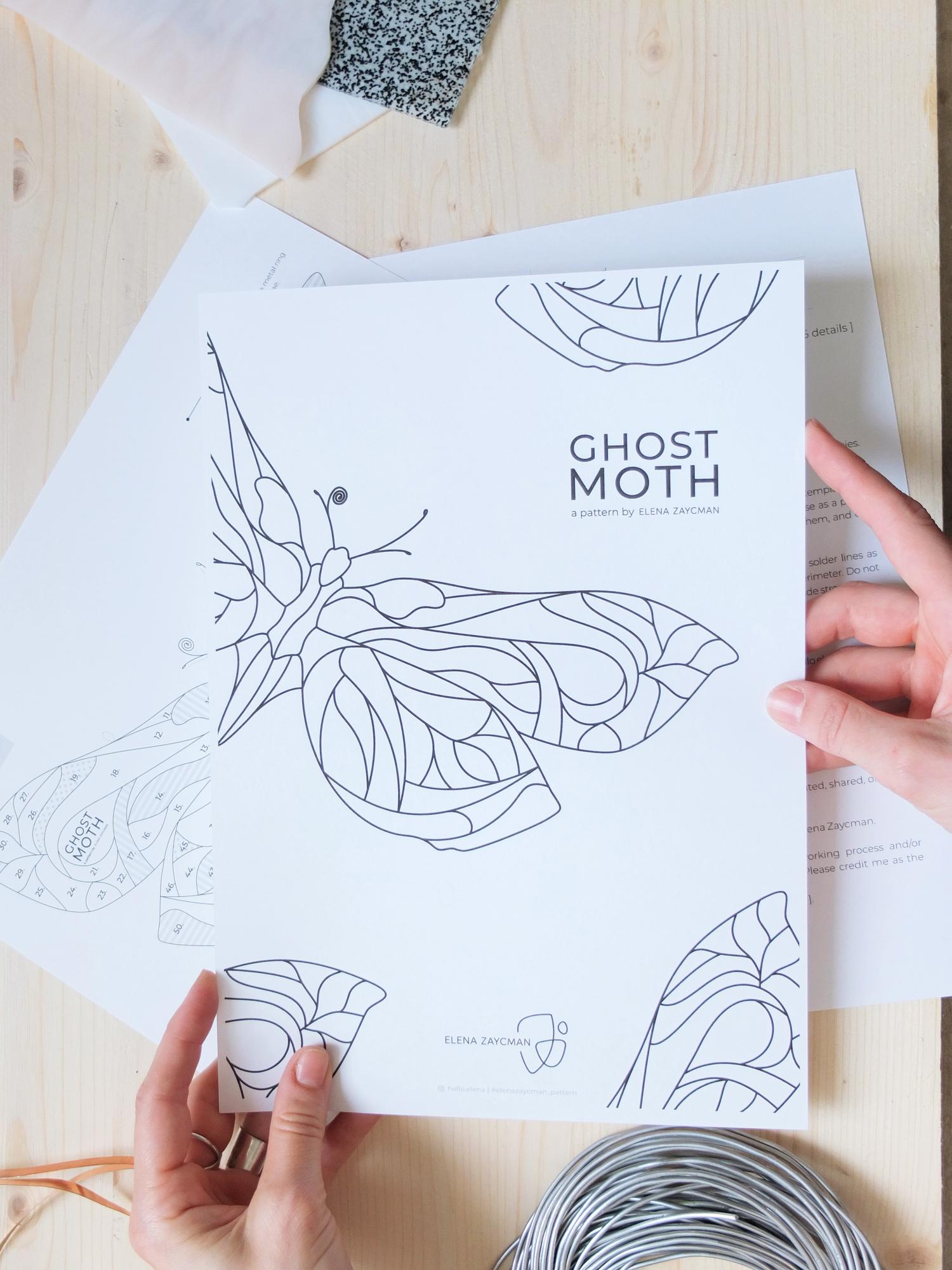 GHOST MOTH | Stained Glass Pattern