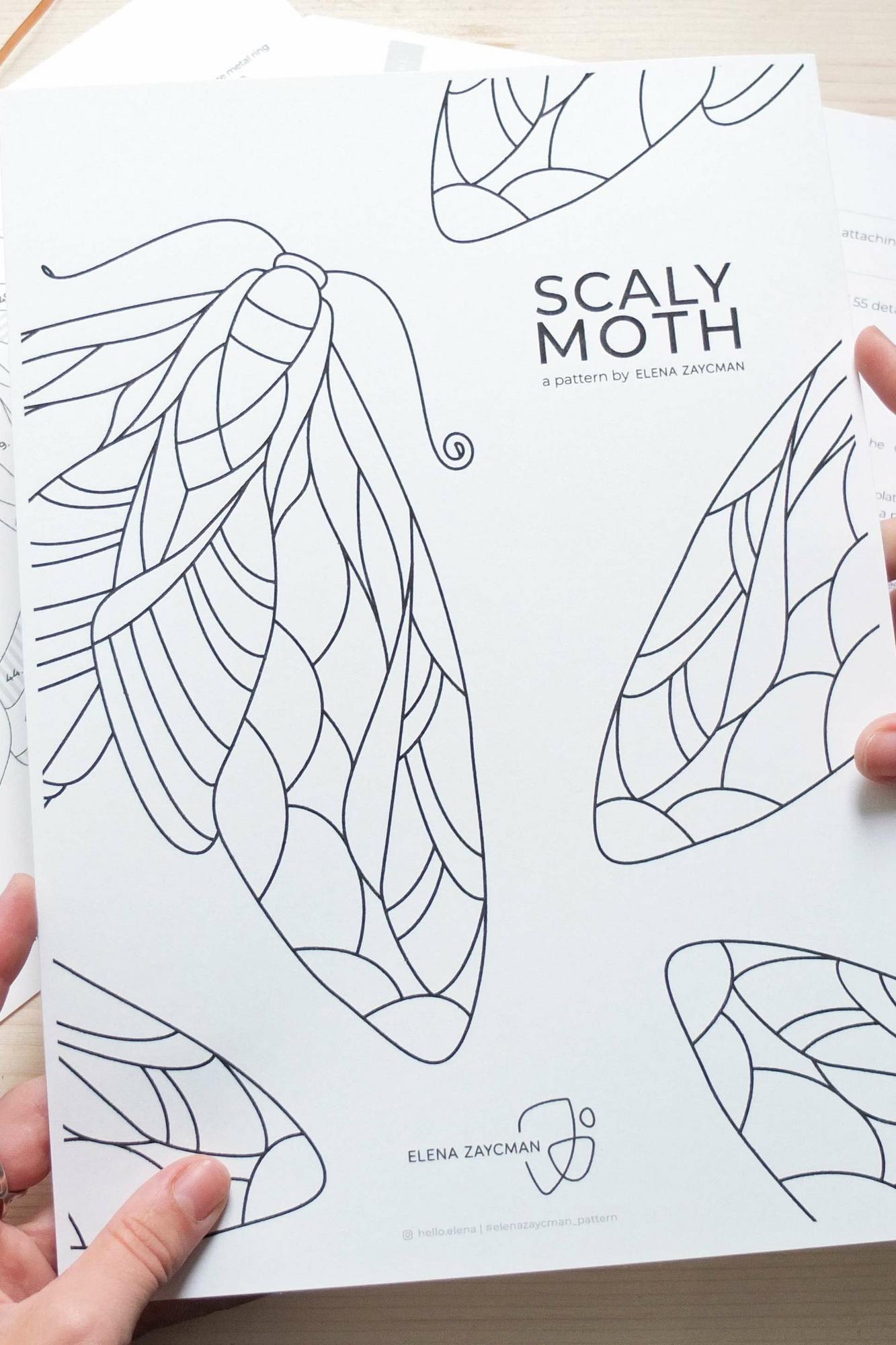SCALY MOTH | Stained Glass Pattern