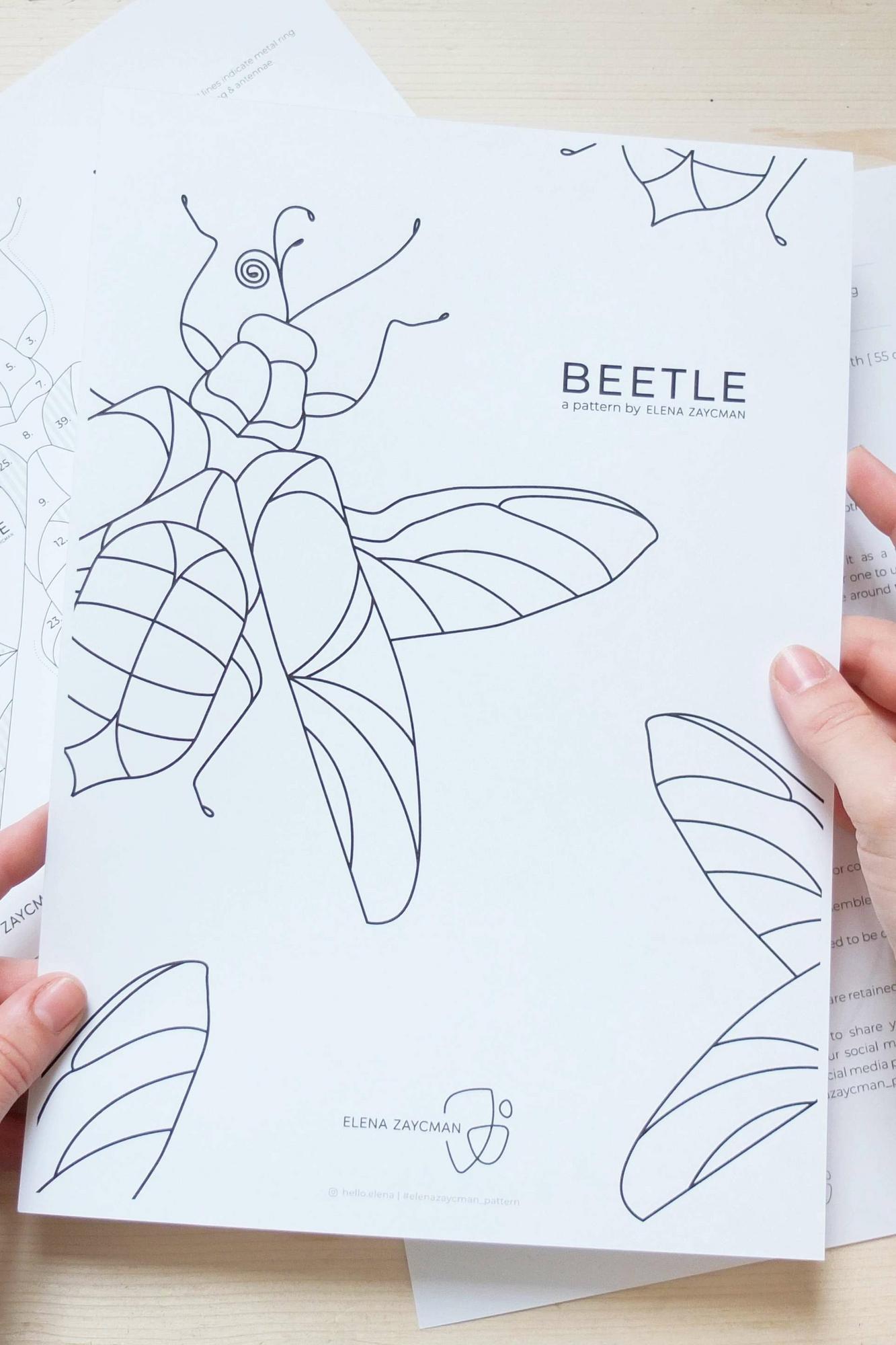 BEETLE | Stained Glass Pattern