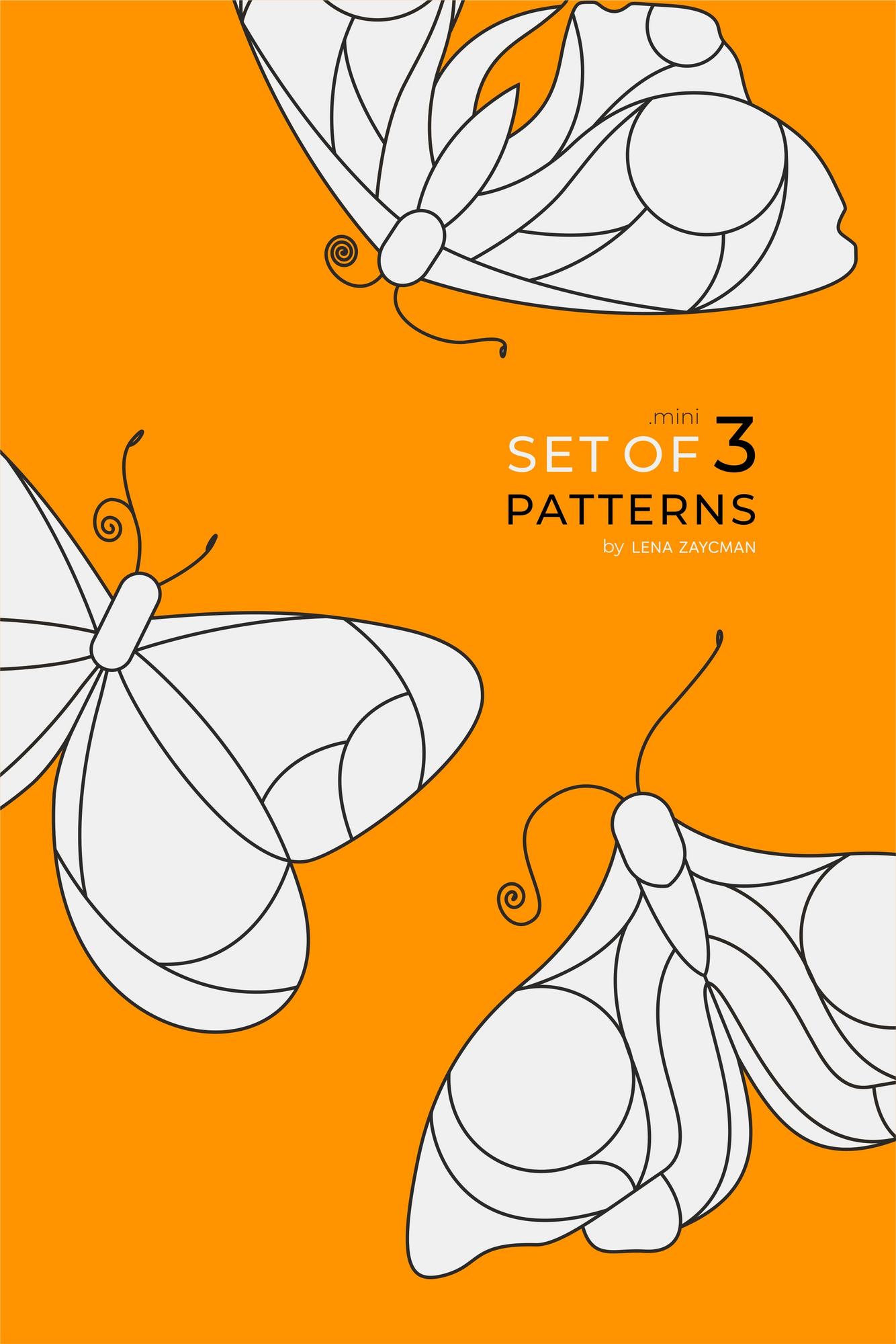 SET OF 3 .mini PATTERNS