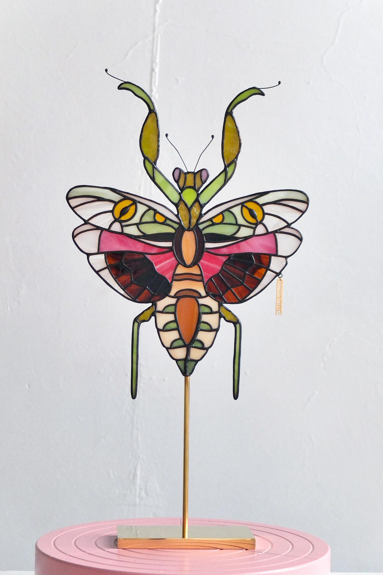 PRAYING MANTIS | Stained Glass Pattern