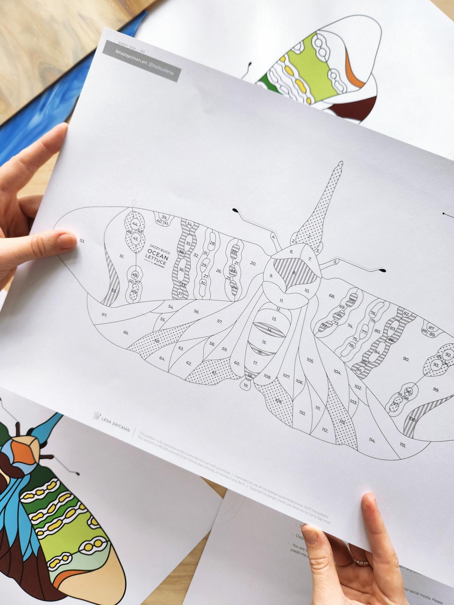 OCEAN LETTUCE | Stained Glass Pattern