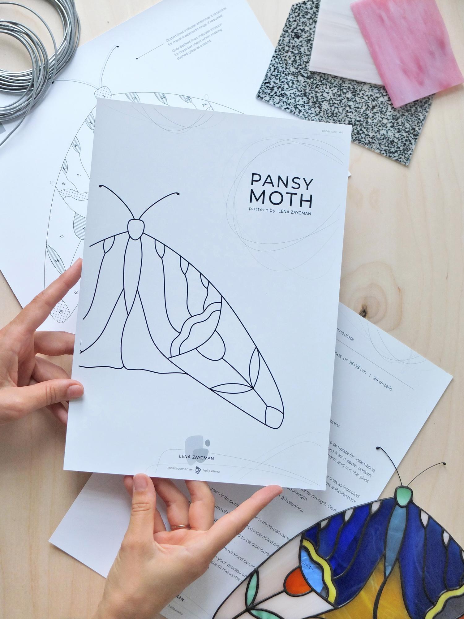 PANSY MOTH | Stained Glass Pattern