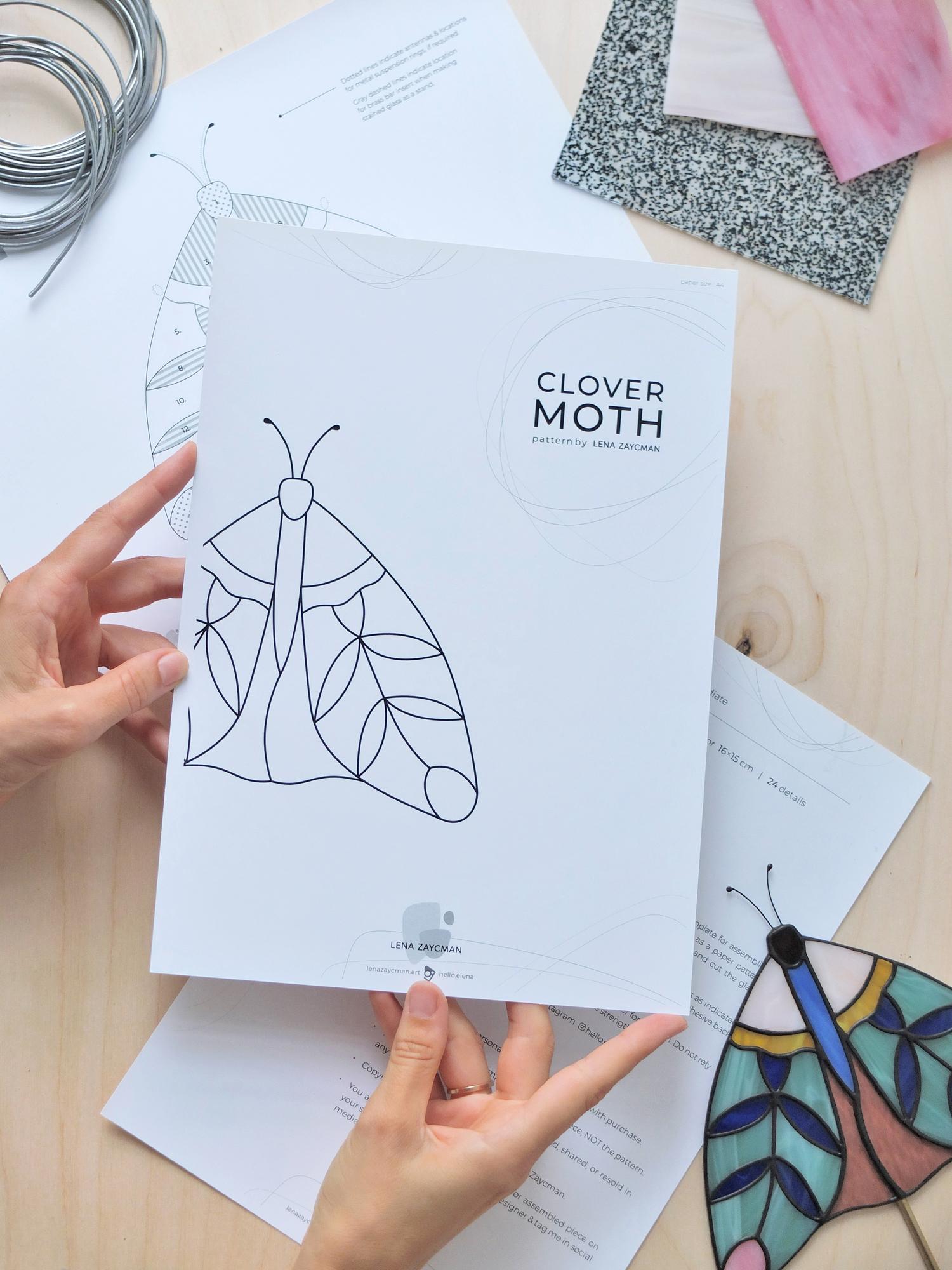 CLOVER MOTH | Stained Glass Pattern