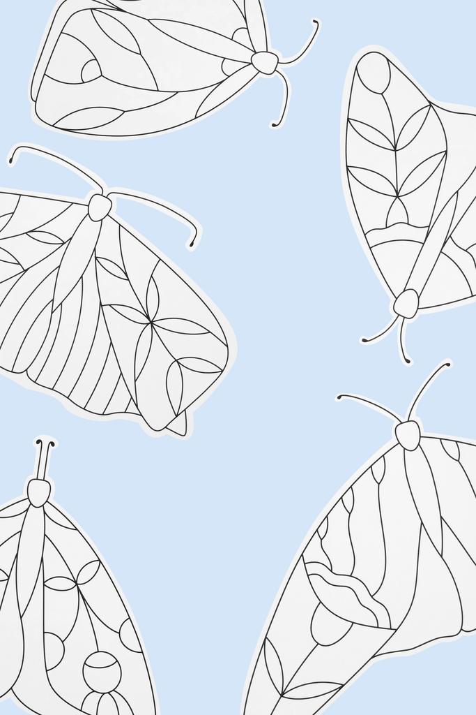 MEADOW MOTHS .SET OF 5 | Stained Glass Patterns