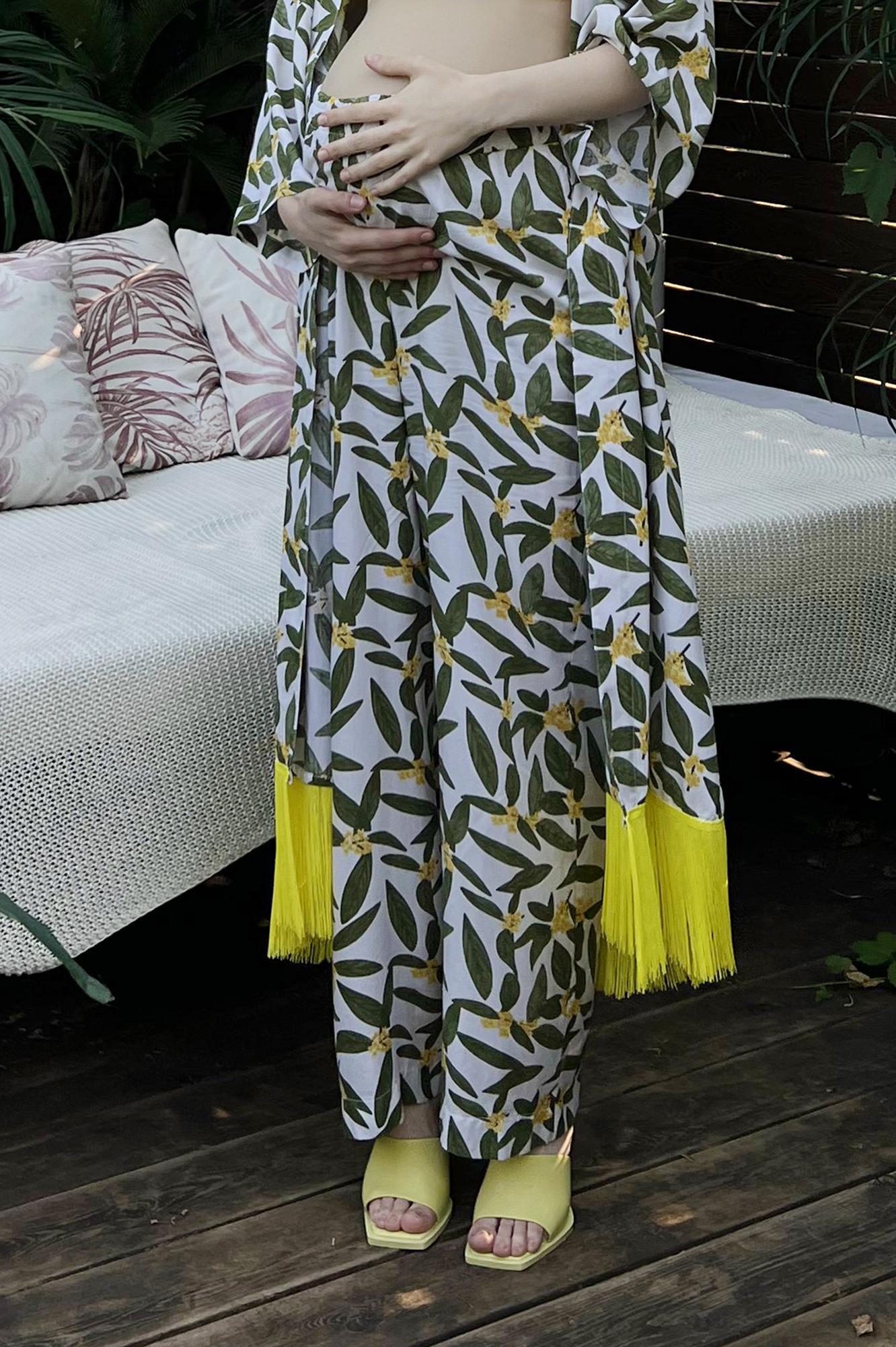 Брюки с растительным принтом FOR BEST MAMA