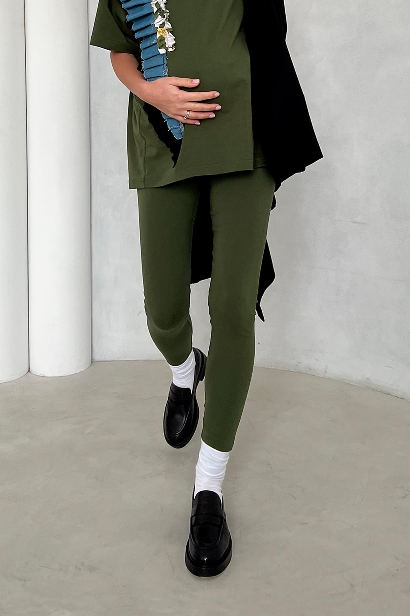 Хаки леггинсы для беременных FOR BEST MAMA