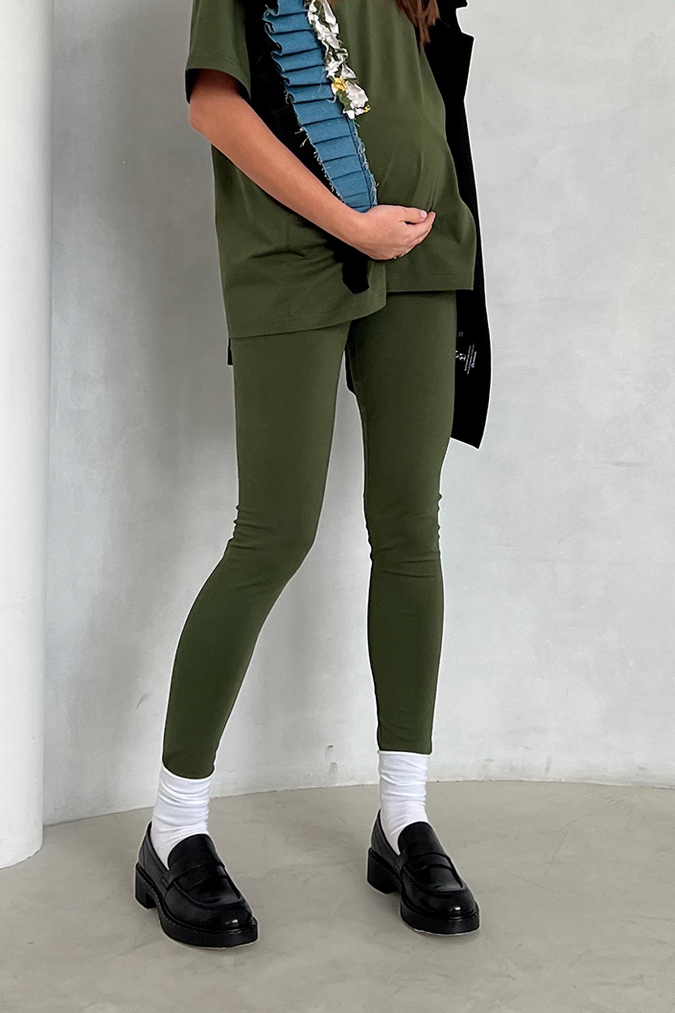 Хаки леггинсы для беременных FOR BEST MAMA