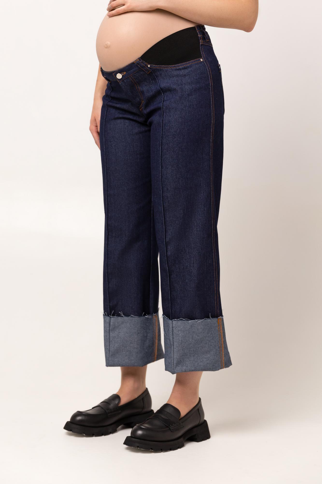 Чернильные джинсы с боковыми резинками FOR BEST MAMA