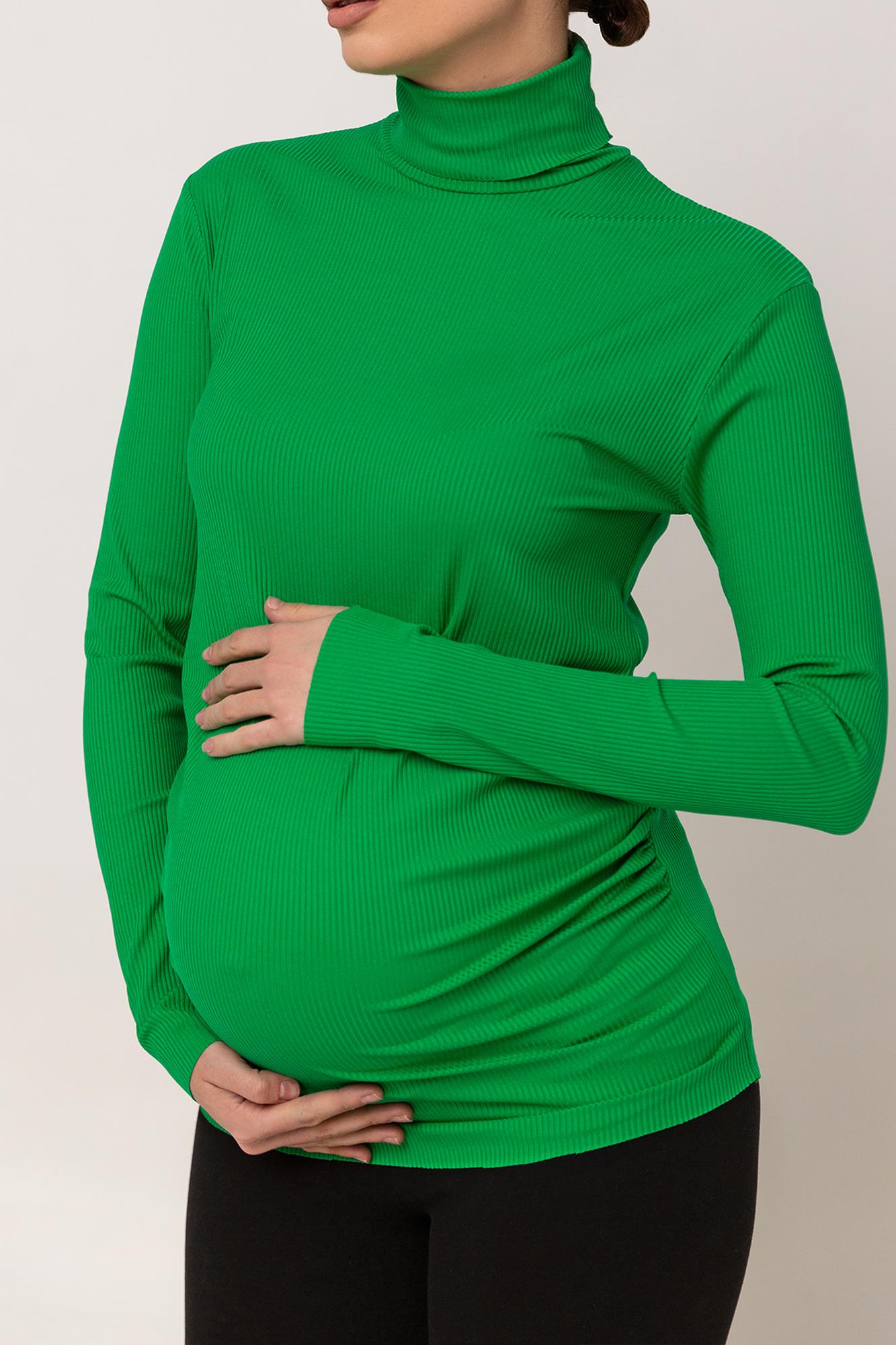 Зеленая водолазка для беременных «лапша» FOR BEST MAMA