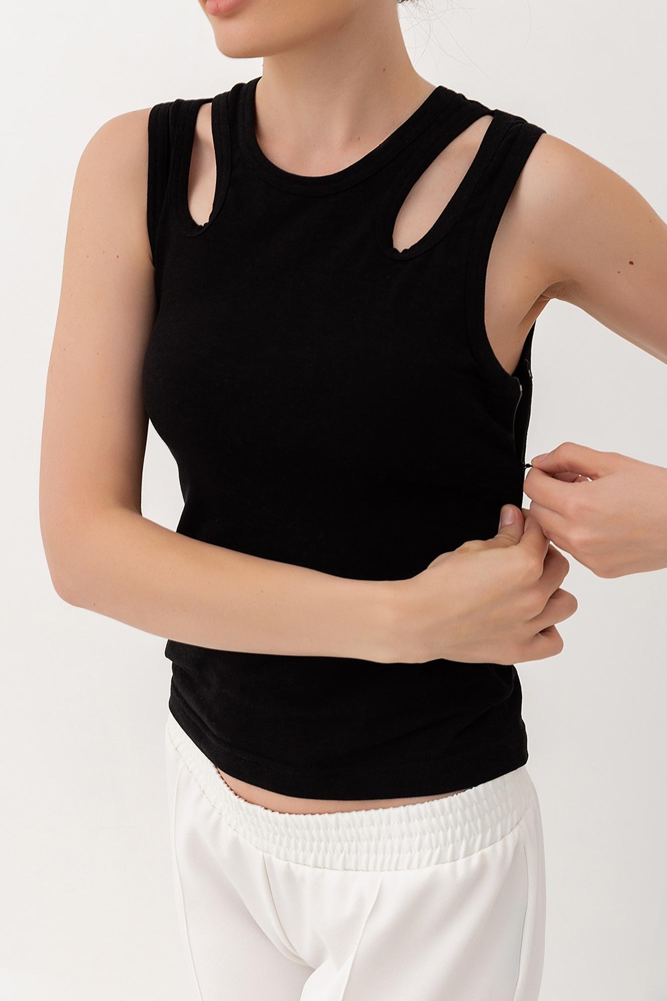 Черный топ для кормящих FOR BEST MAMA