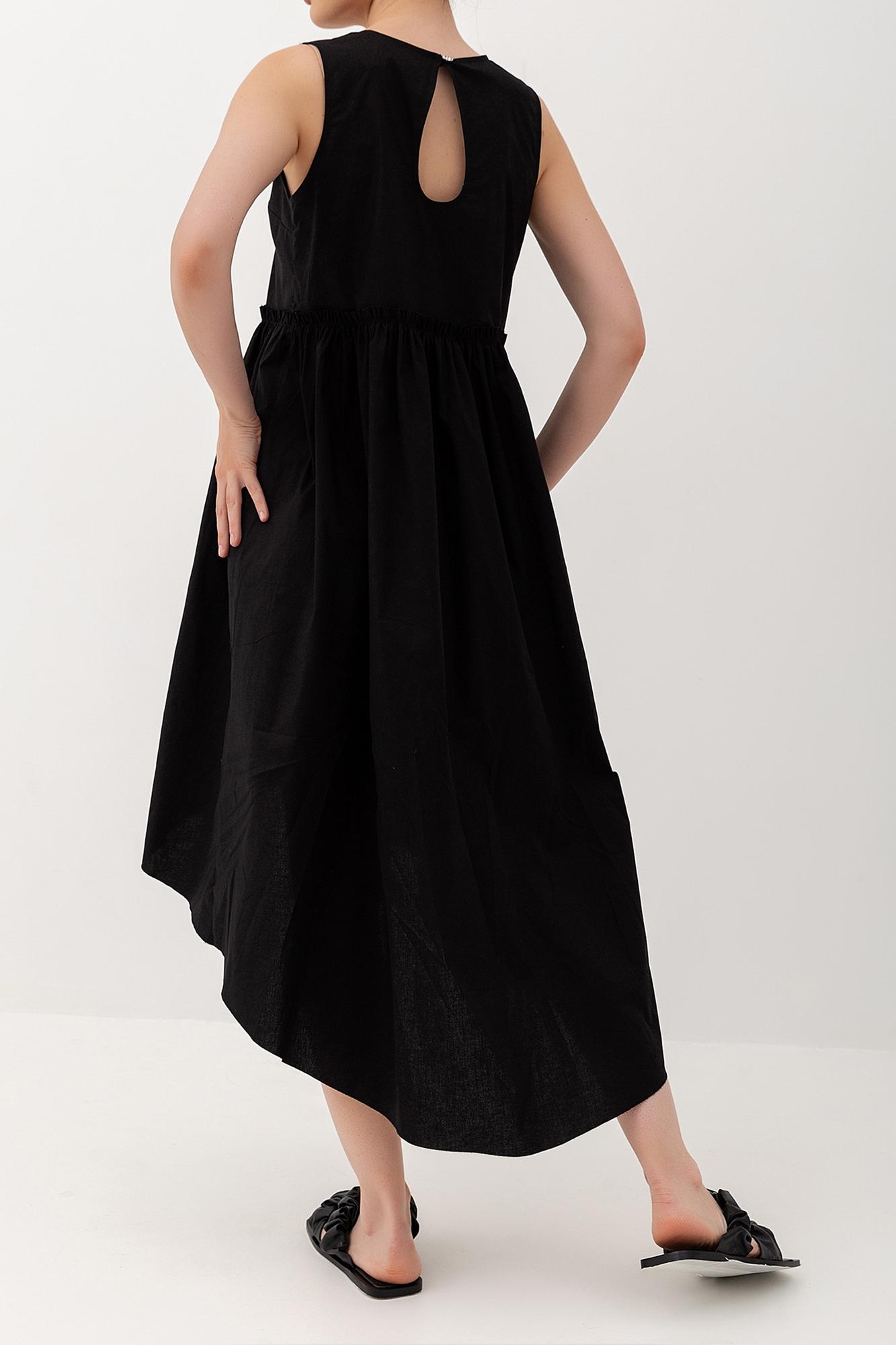 Платье чёрное с пуговицами для беременных и кормящих FOR BEST MAMA