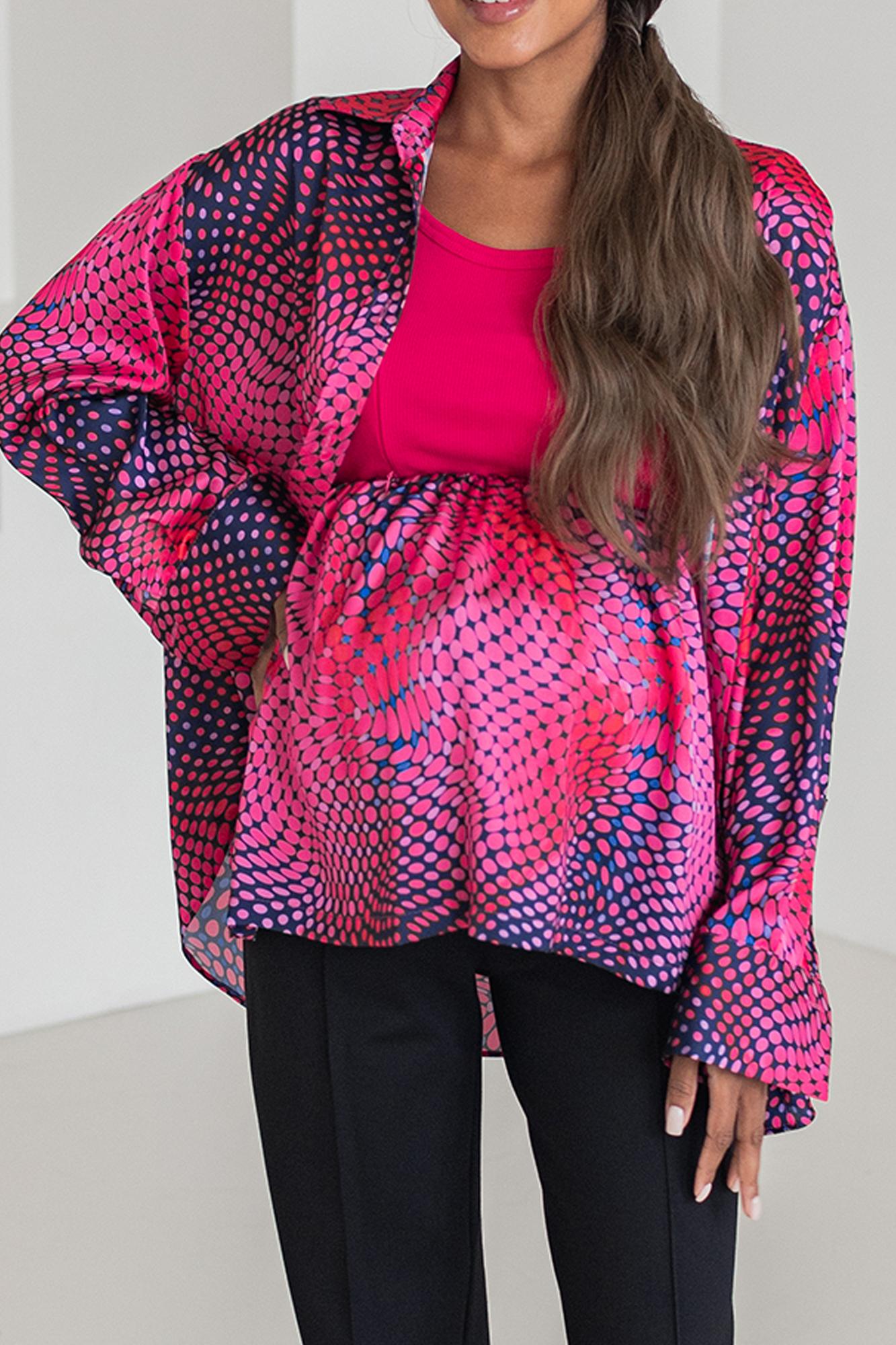 Блуза цвета фуксия oversize FOR BEST MAMA