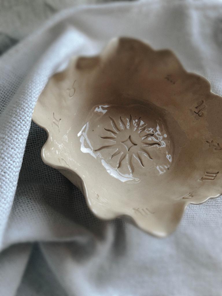 Тарелка Со Знаками Зодиака И Солнцем, Керамика