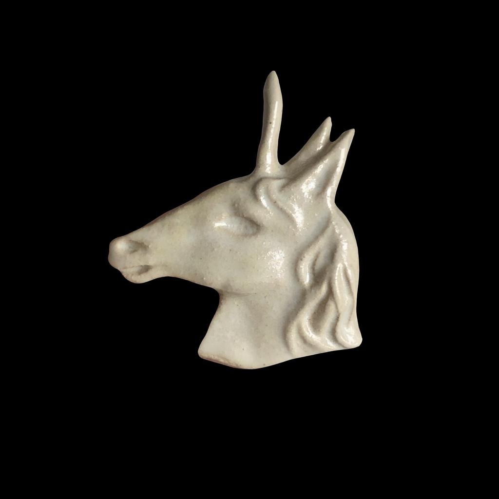 Брошь "Единорог", Керамика