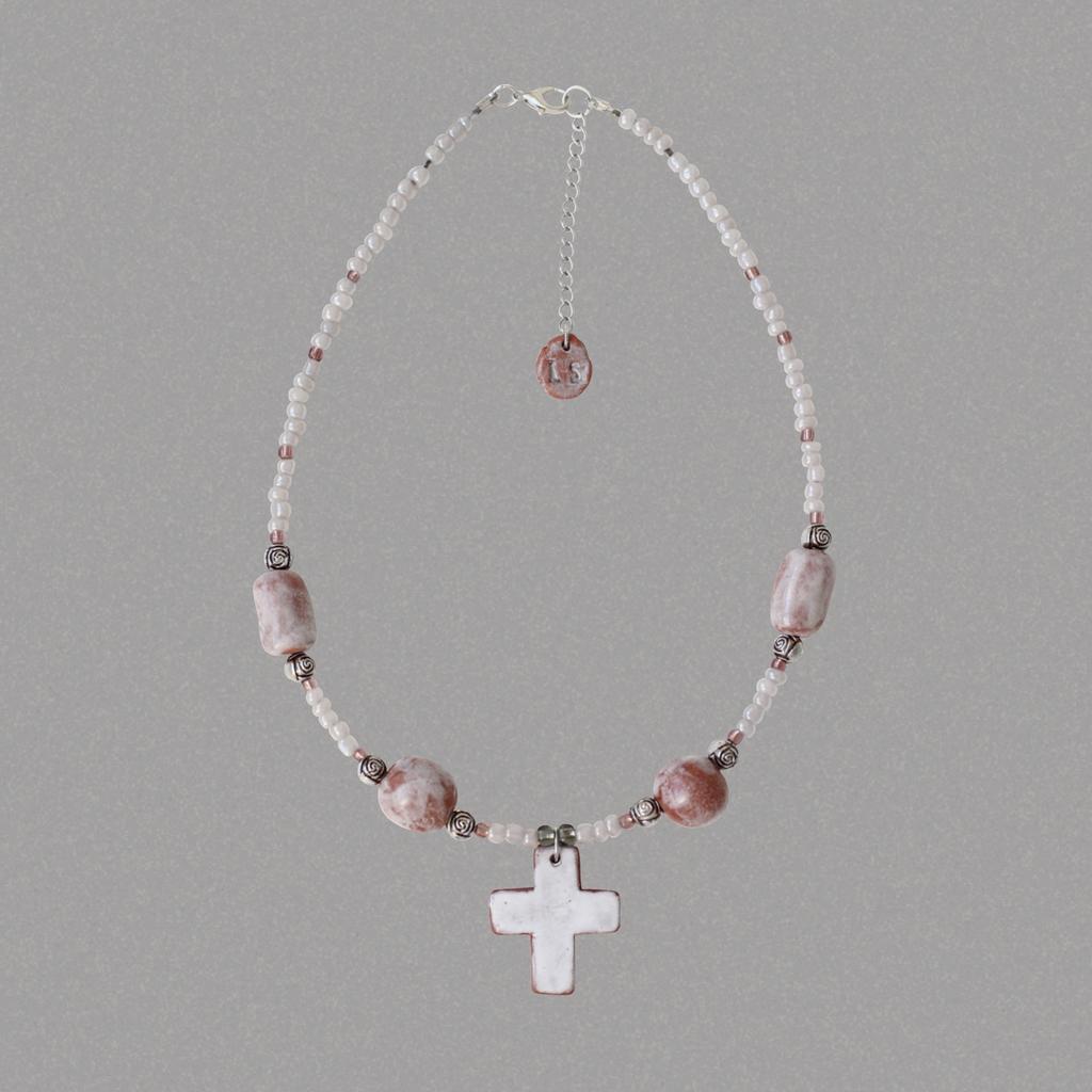 Бусы "Крестовое Чудо" Из Керамики