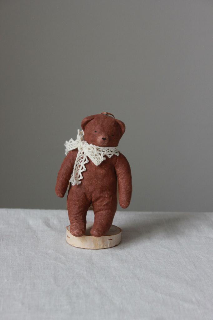 Ватная игрушка Мишка с бантом