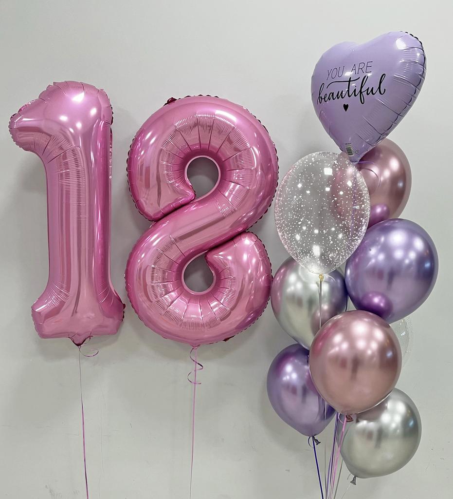 Набор из 9 шаров и 2 цифры