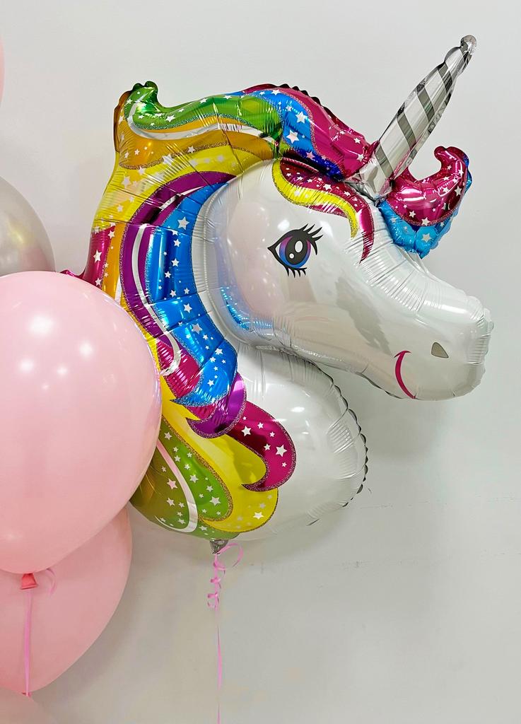 Шар Фигура Единорог радужный