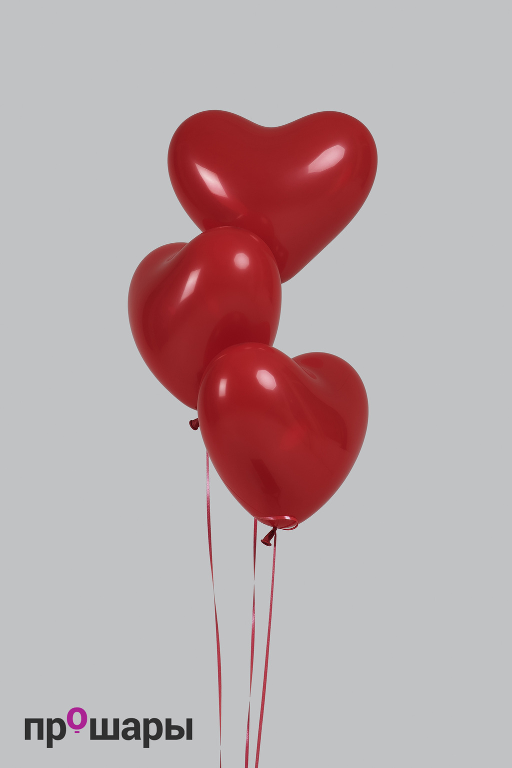 Шар сердце стандарт красный