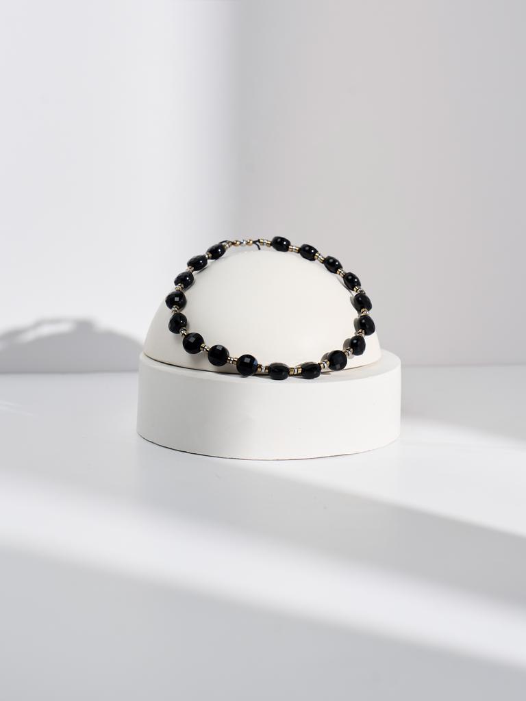 Браслет S360 с черным агатом и миксом гематита