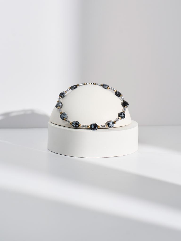 Браслет S360 снежный обсидиан