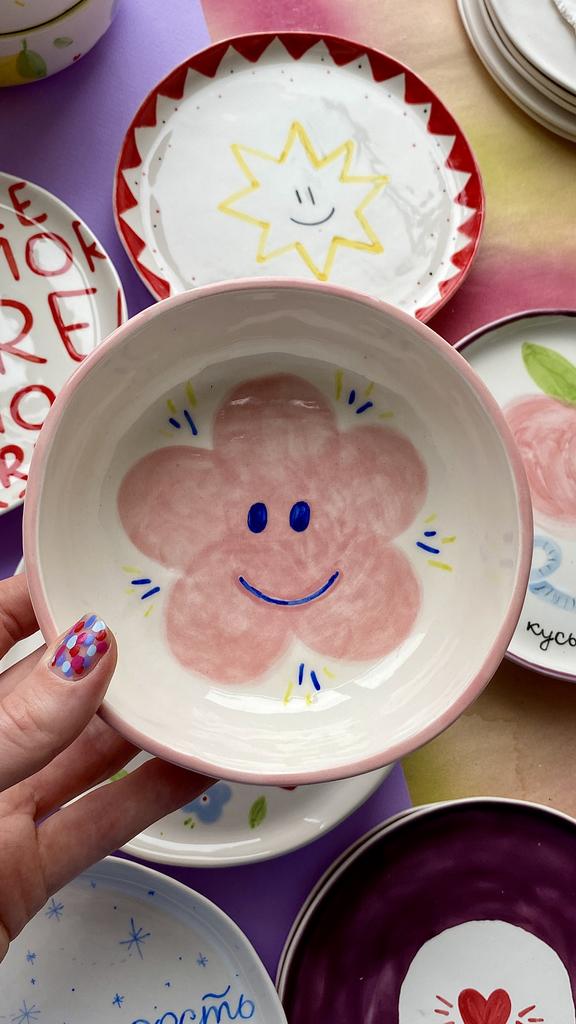 Боул с розовым цветочком