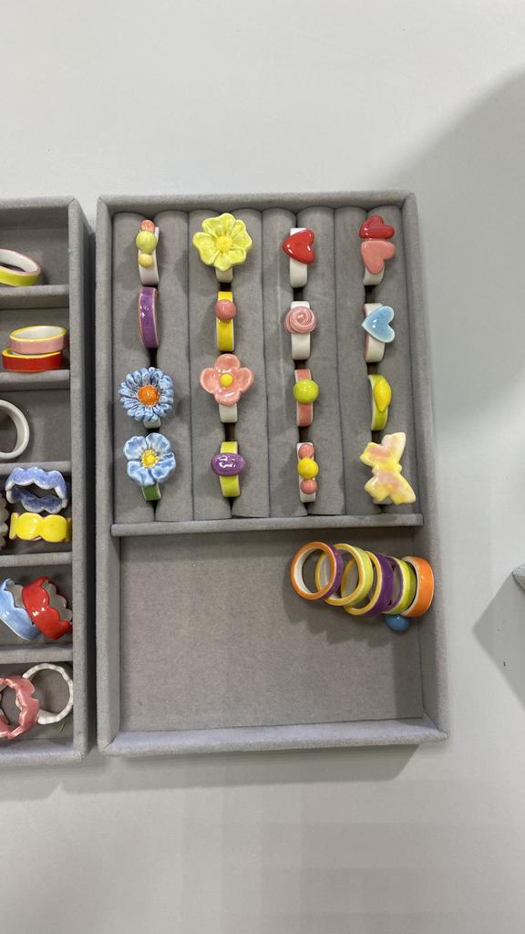 Колечко с объемным цветочком