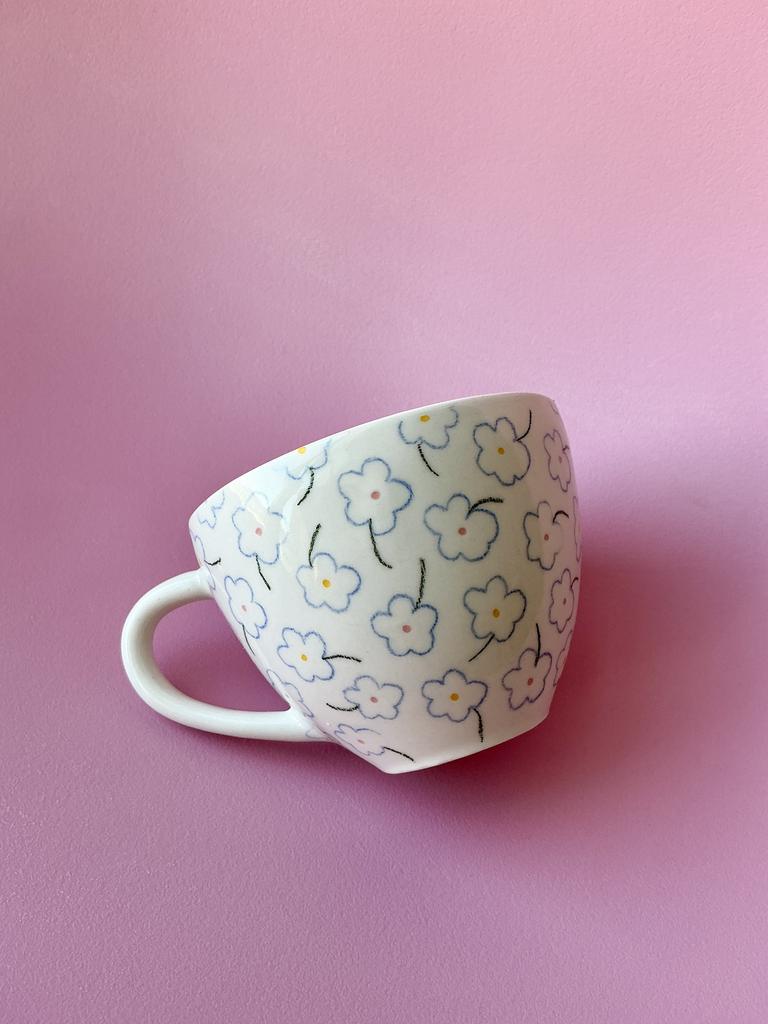 Чашка «Голубые цветочки»