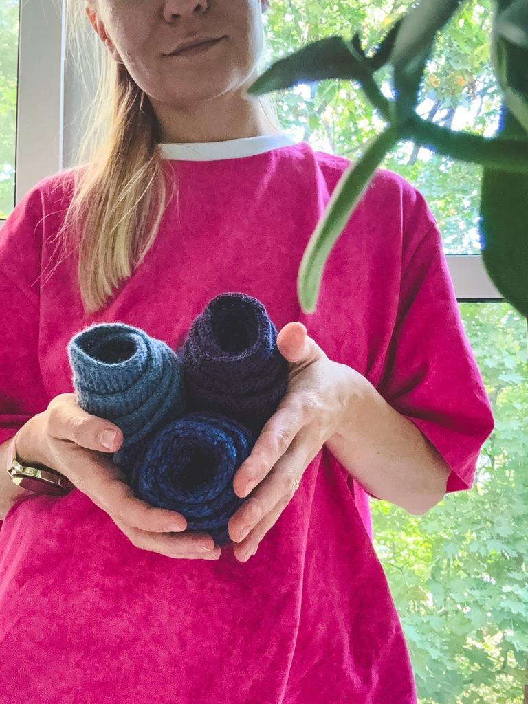 Шарфик круассан крючком