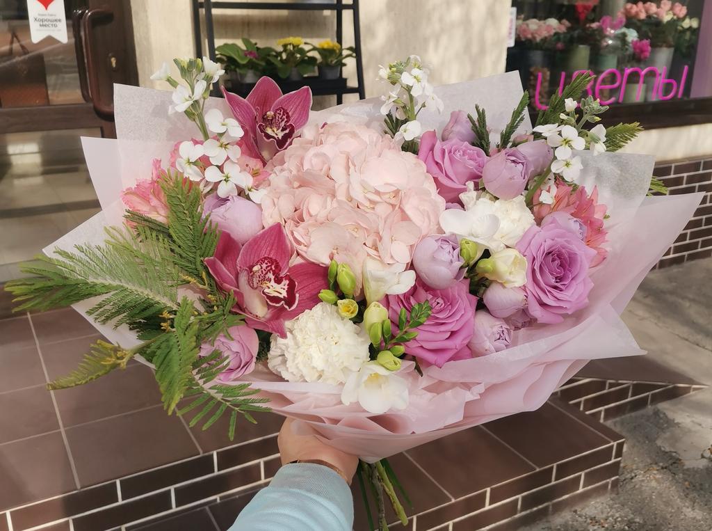 Букет розово-сиреневый