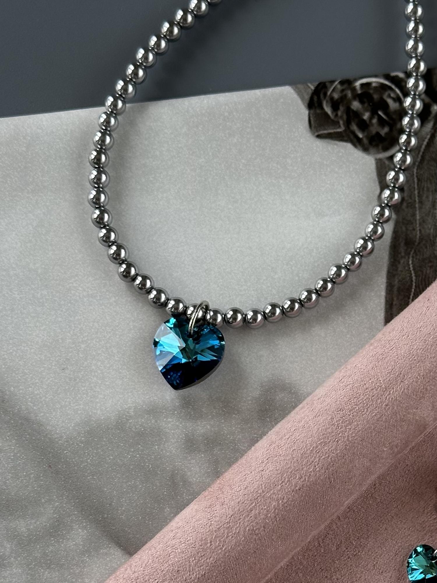 Чокер «Сердце ультрамарин»