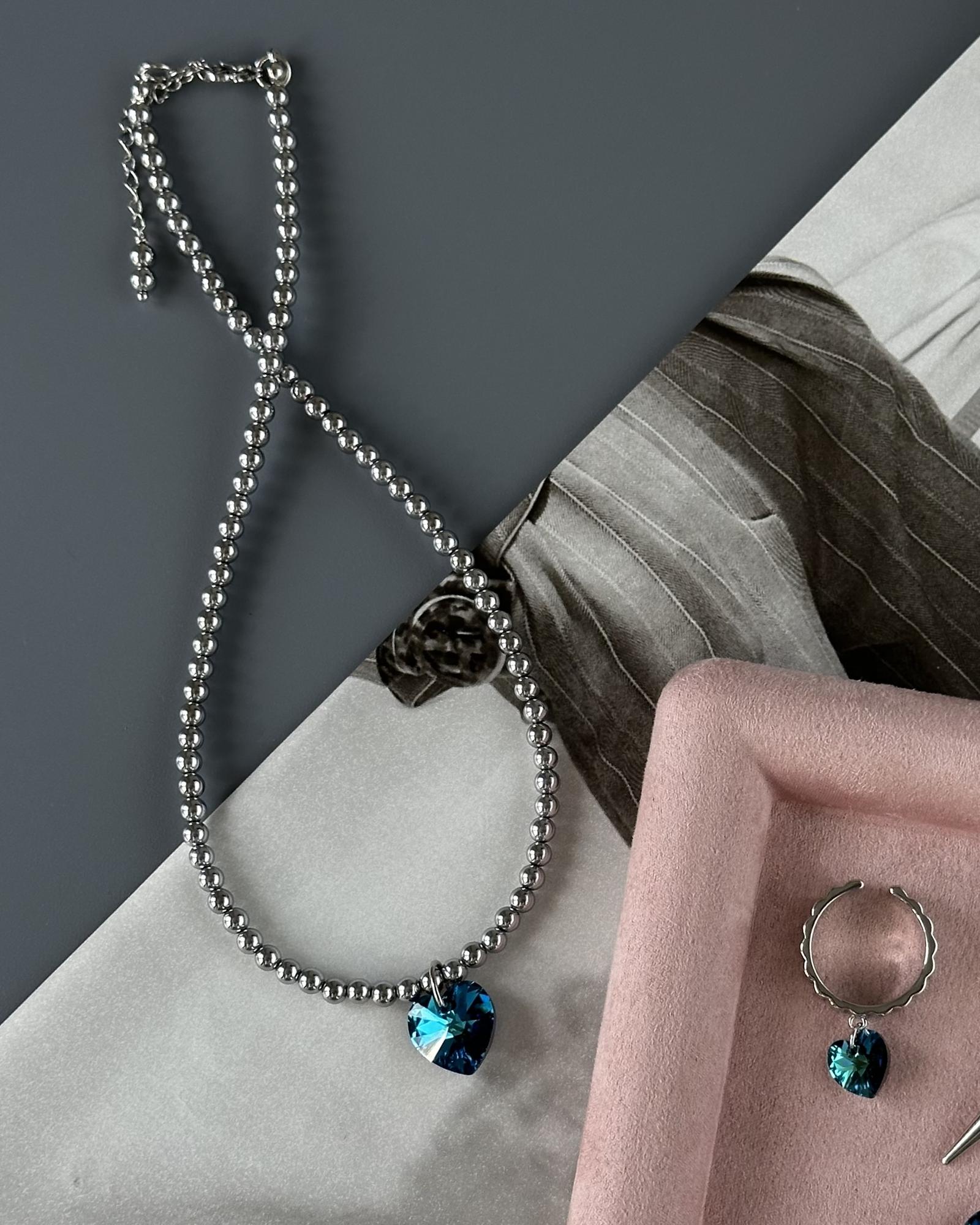 Чокер «Сердце ультрамарин»