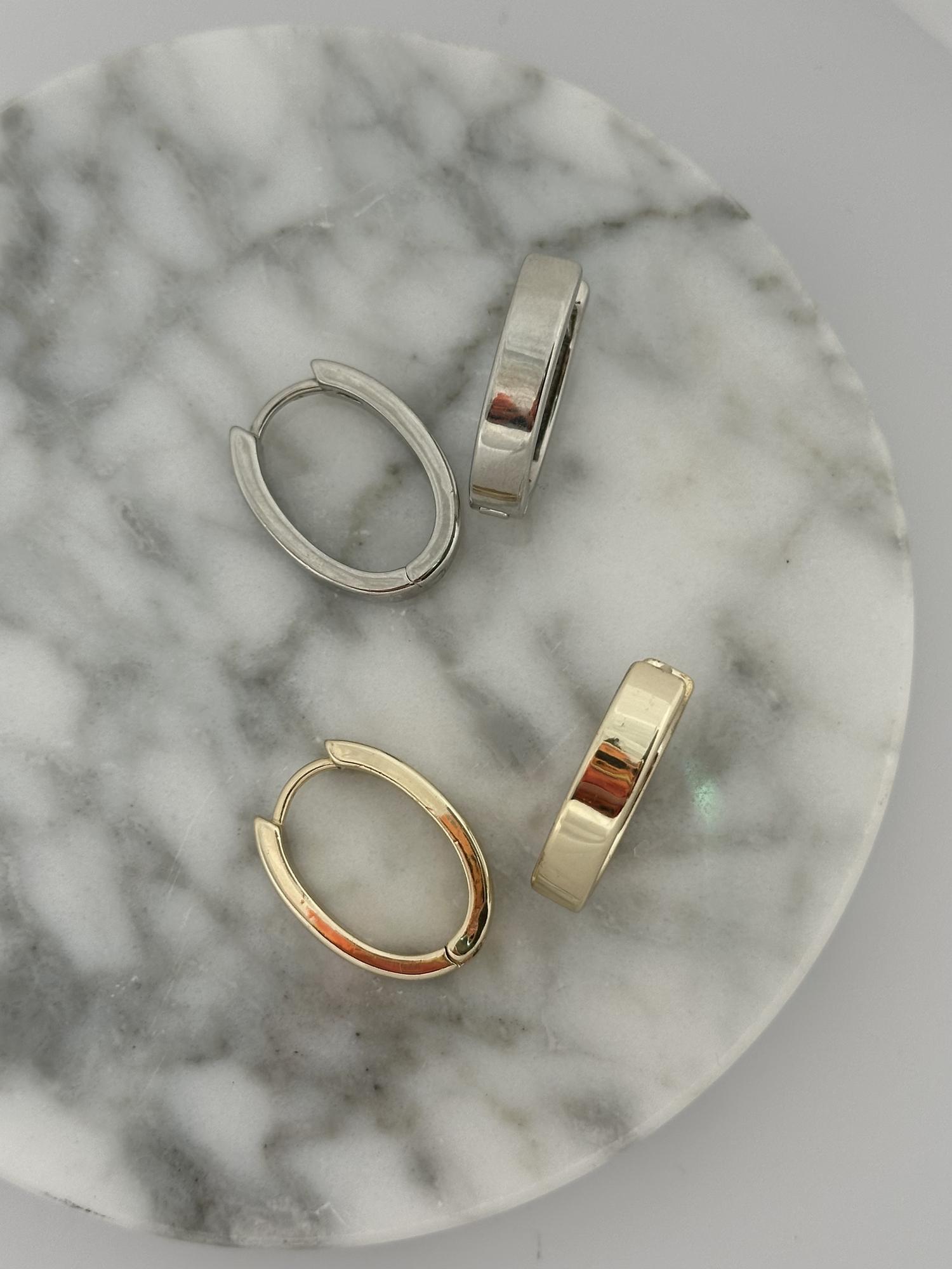 Серьги базовые конго овал