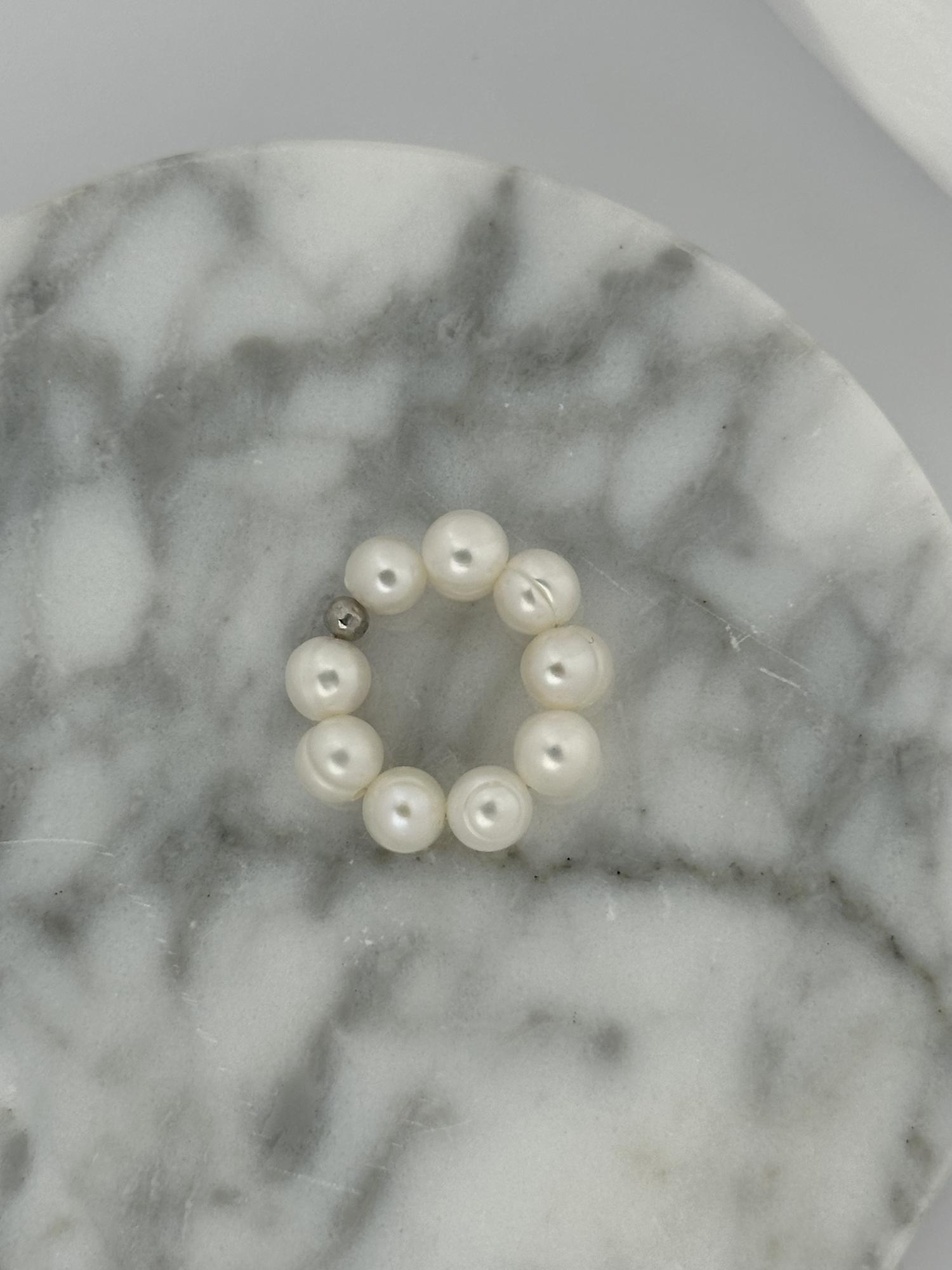 Подвеска бублик из жемчуга