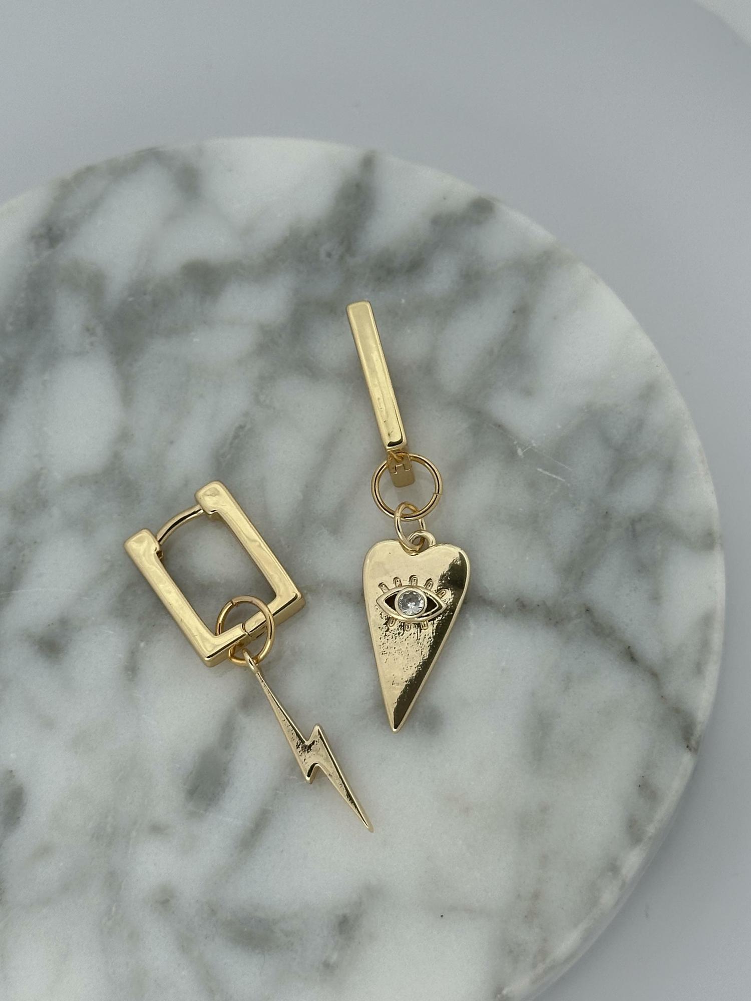 Серьги базовые конго квадрат