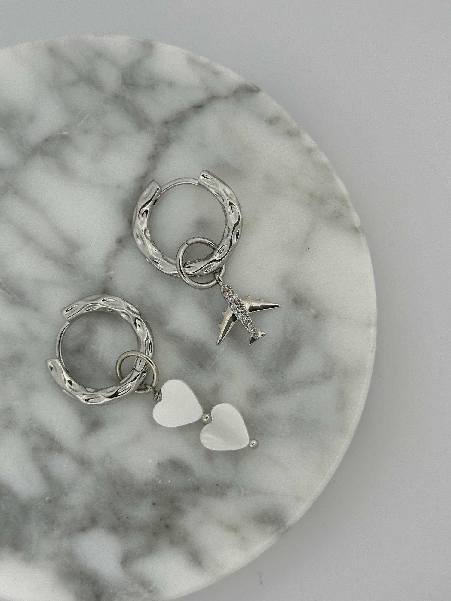 Серьги базовые конго мятые