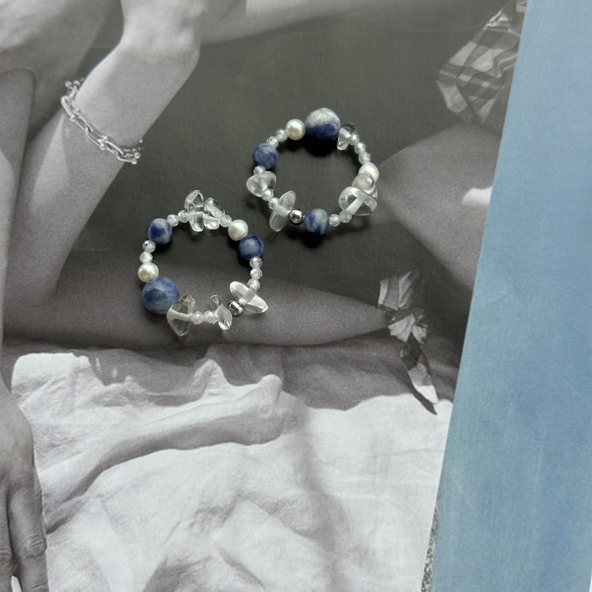 Набор подвесок на серьги конго «Пена морская»