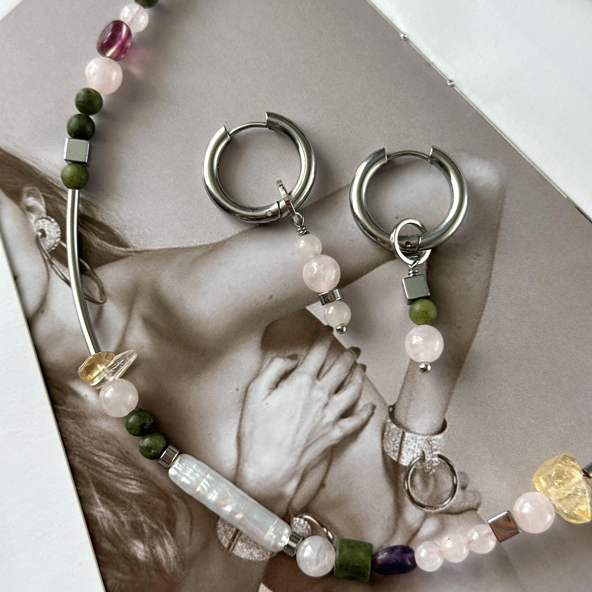 Набор подвесок на серьги конго «Цветочная поляна»