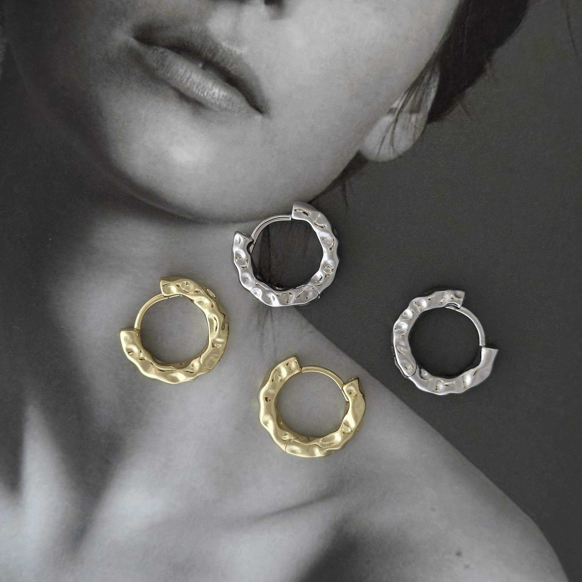 Серьги базовые конго фактурные